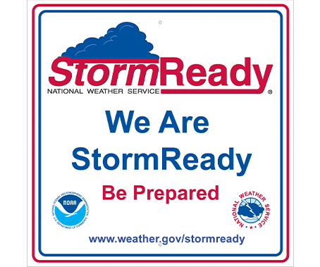 STORM READY SIGN FROM THE NATIONAL WEATHER SERVICE