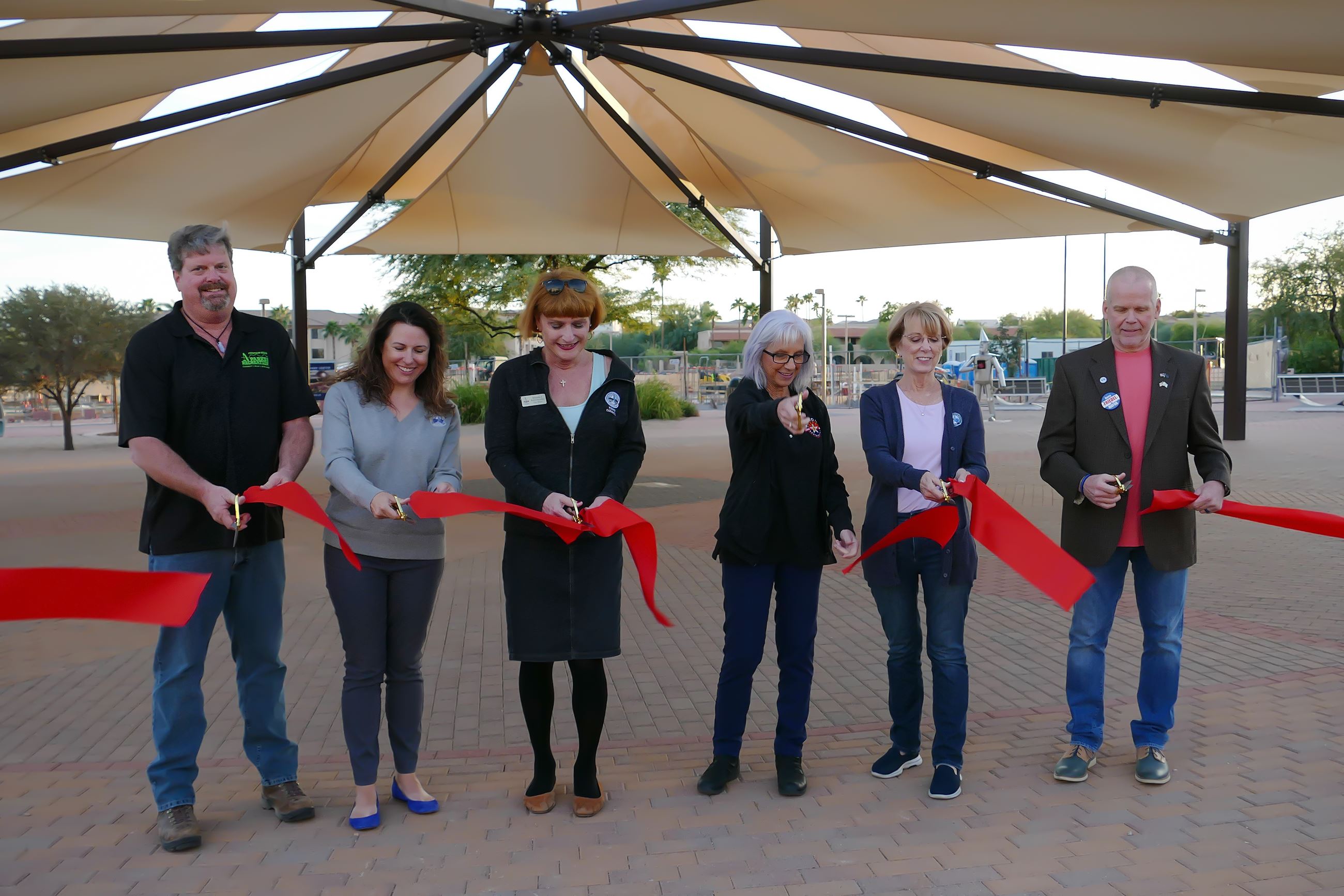 Ribbon Cutting by town leadership