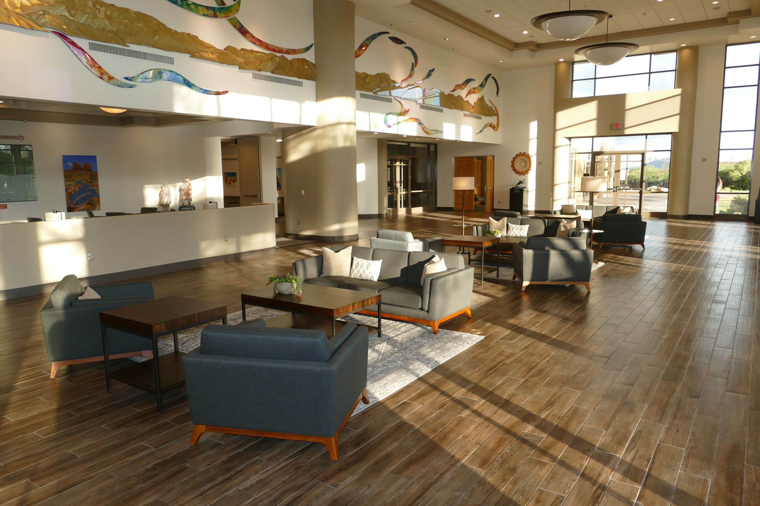 lobby area at community center grand opening-1