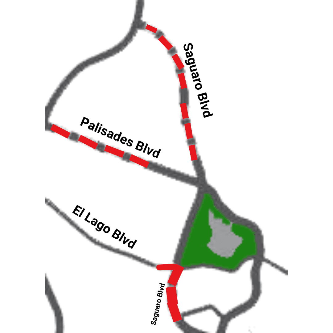 map showing where the sidewalk infill is occuring