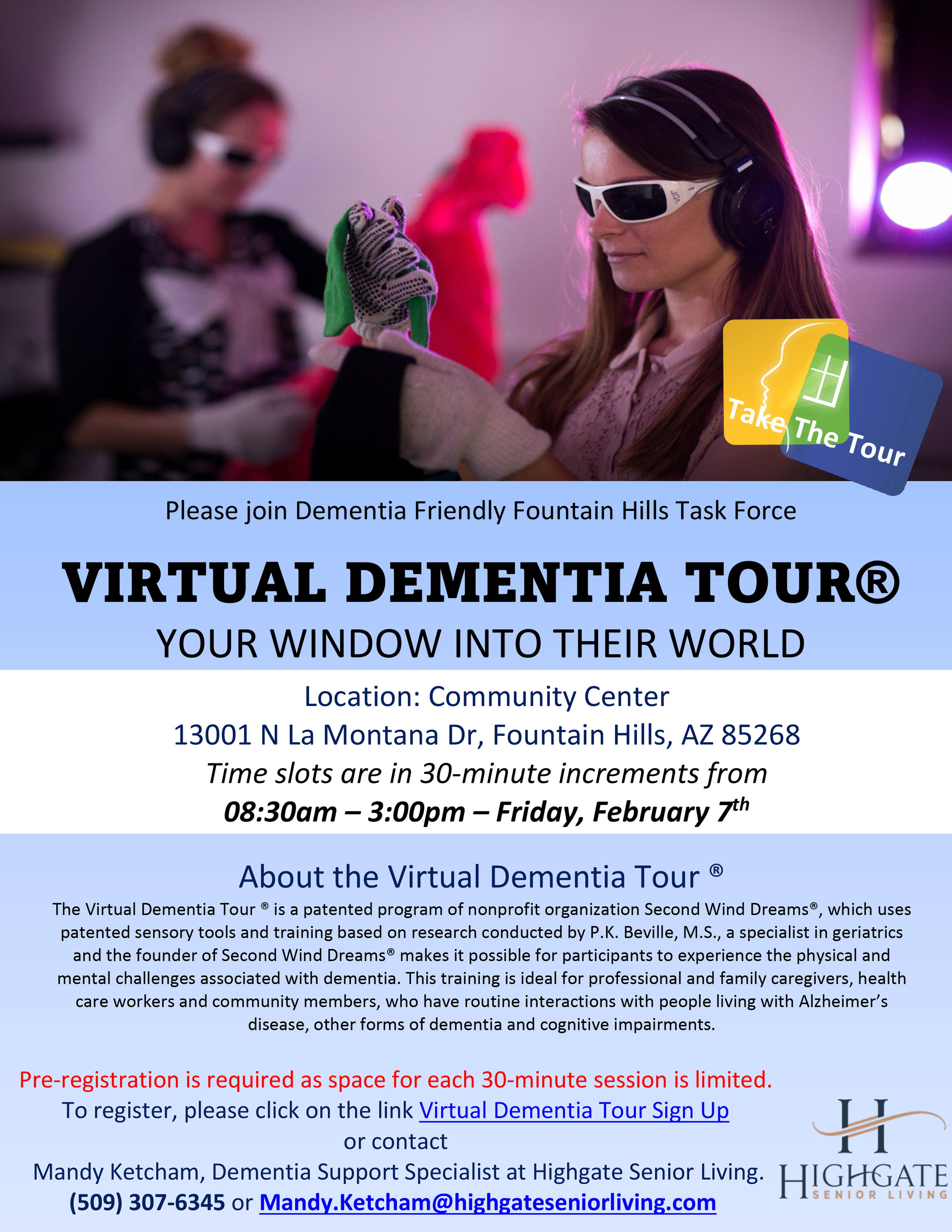 Virtual Dementia Tour Flyer 